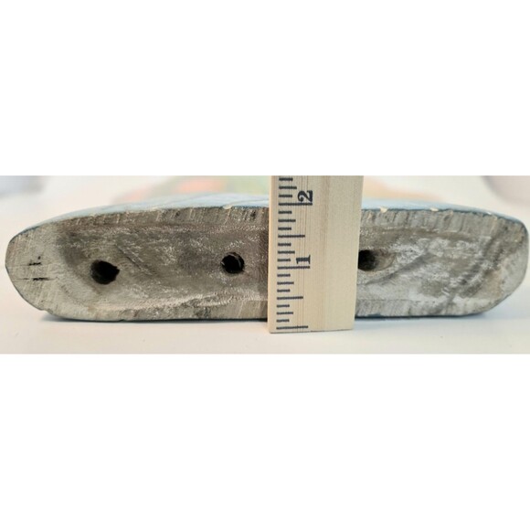 VTG Hand Carved Painted Wooden Fish Statue 12.5" Realistic  Pastels 1990s - Picture 7 of 7